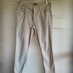 MOTHER Corduroy Mid‎ Rise Skinny Jeans